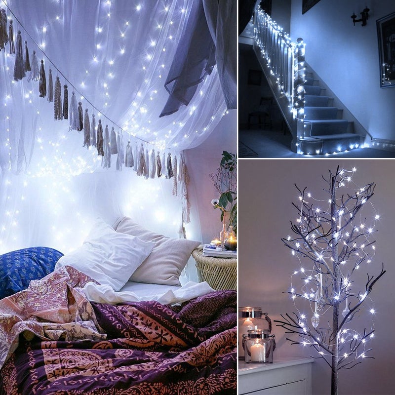 AMIR Upgraded Solar String Lights,78.6ft 240 LED Copper Wire Lights, 8 Modes Starry Lights, Waterproof IP65 Fairy Christams Decorative Lights for Outdoor, Wedding, Homes, Party, Halloween (White) - Image 2